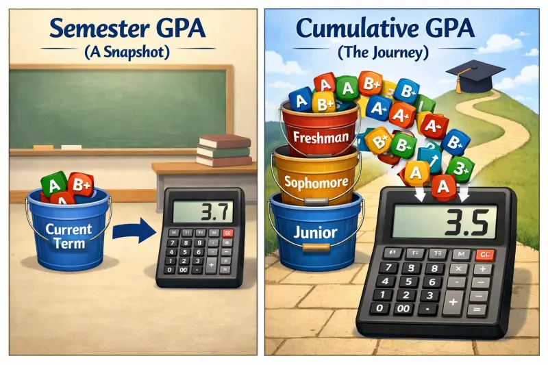 GPA Journey vs Semester - Understanding the difference between semester and cumulative GPA
